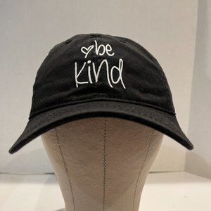 "Be Kind" Black Dad Hat Adjustable Chok Lids, Preowned Clean